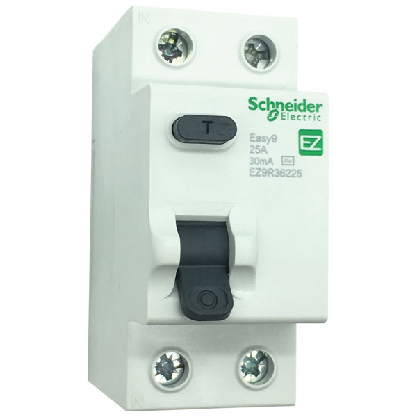 Cầu dao tự động chống rò Schneider EZ9R36225 Easy9 RCCB, 2P, 25A, 30mA, 240VAC