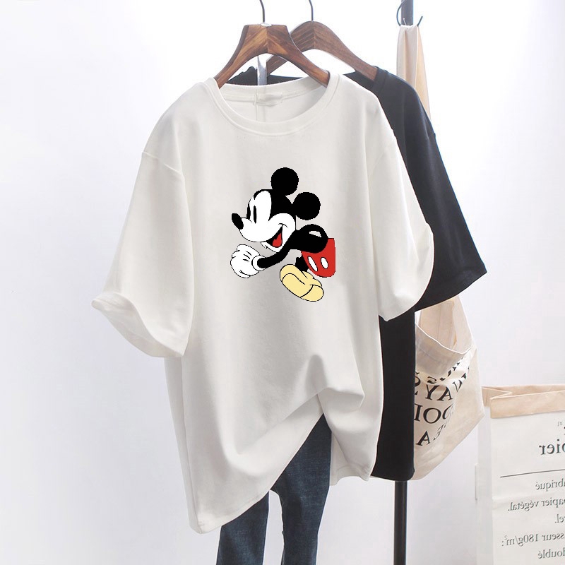 NRVP Áo thun cổ tròn tay ngắn dáng suông in họa tiết độc đáo thời trang mùa hè 2020 cho nữ