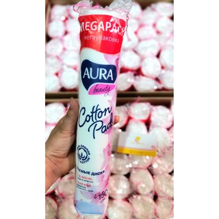 Bông Tẩy Trang Aura 100% Cotton 150 miếng