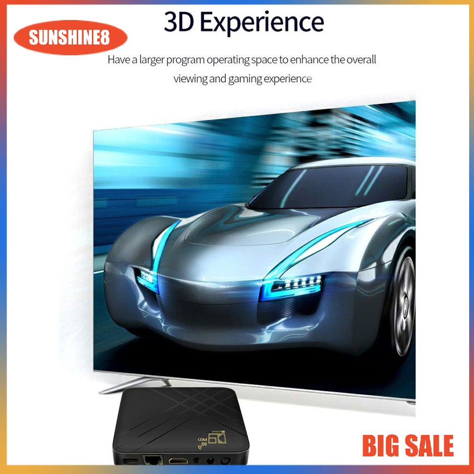 【SUN】Android  TV Box D9 PRO 5G Hộp  TV Box WIFI Network Set-top Box Chuẩn thực 1G + 8G