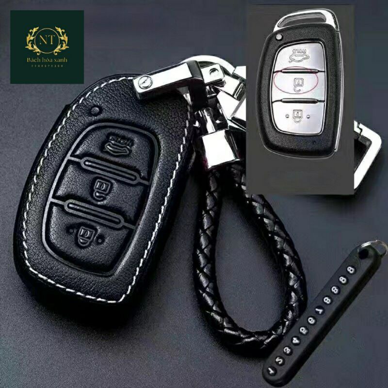 Bao da chìa khoá xe Huyndai i10, Elantra, Tucson , accent 2022