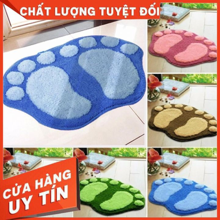 Thảm Lau Chân - Thảm Lót Hình Bàn Chân (GIAO MÀU NGẪU NHIÊN) (Tổng kho gia dụng giá tốt)