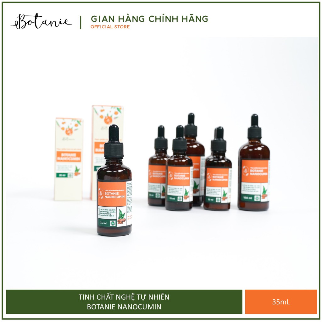 Tinh nghệ nano Botanie Nanocumin - Giảm đau dạ dày, hỗ trợ điều trị viêm loét dạ dày (35mL)