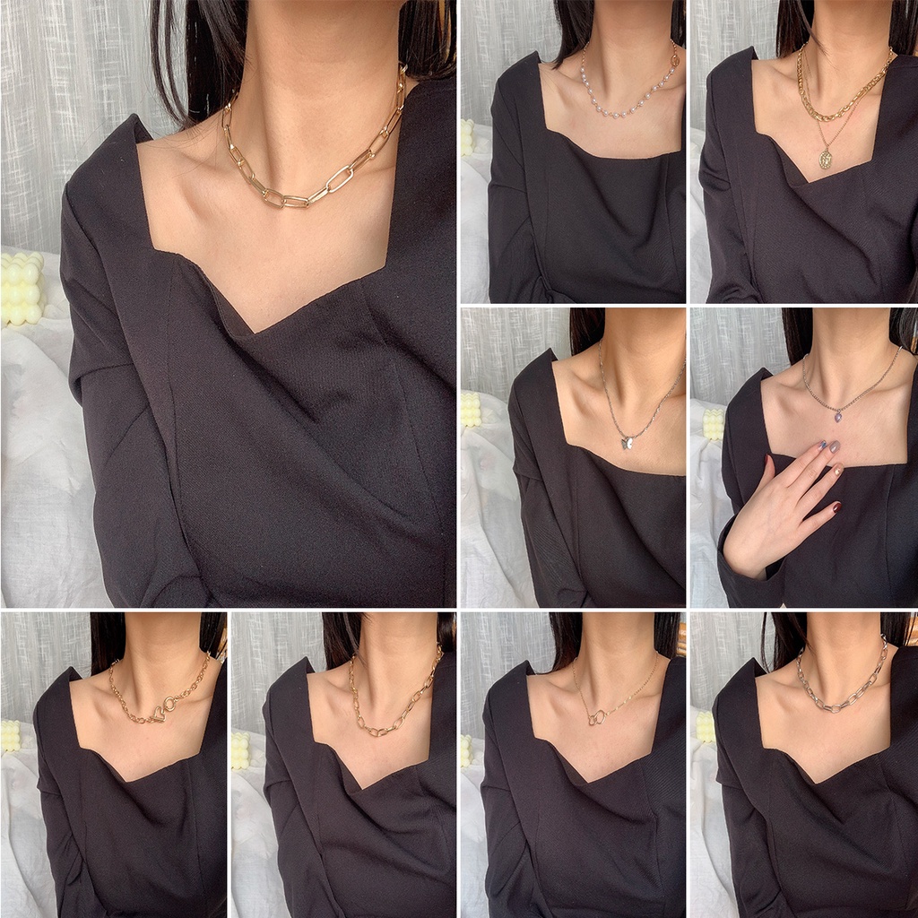 Dây chuyền RINHOO FRIENDSHIP mạ vàng 18K phong cách hip hop thời trang Hàn Quốc cho nam và nữ
