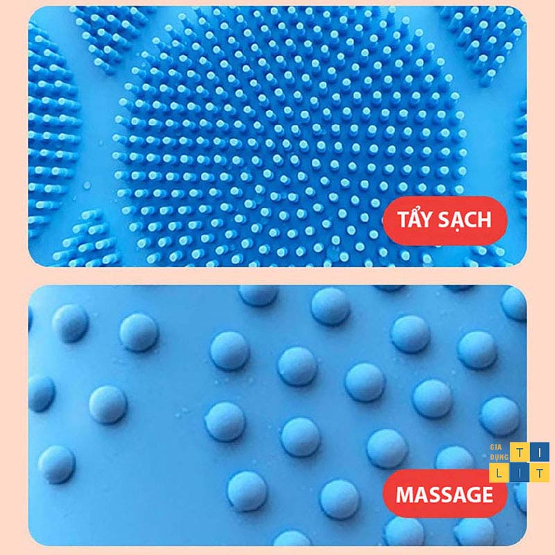 Dây Tắm, Cọ Tắm, Đai tắm Chà Lưng, có gai bằng gel silicon mềm, Massage thư giãn ( GH màu ngẫu nhiên )