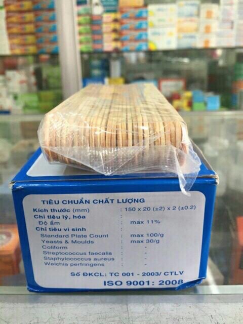 Que đè lưỡi gỗ 100 que