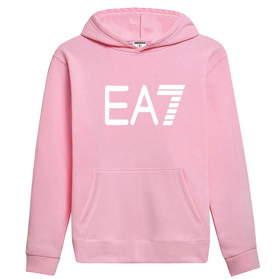 Áo Hoodie Có Túi In Chữ Ea7 Thời Trang