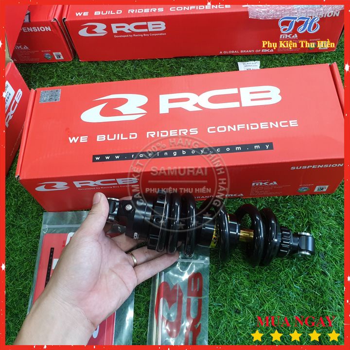 Phuộc RCB S2 Chính Hãng Phiên Bản Đặc Biệt Đen Ty Vàng Dài 229mm Cho Xe Winner, Sonic