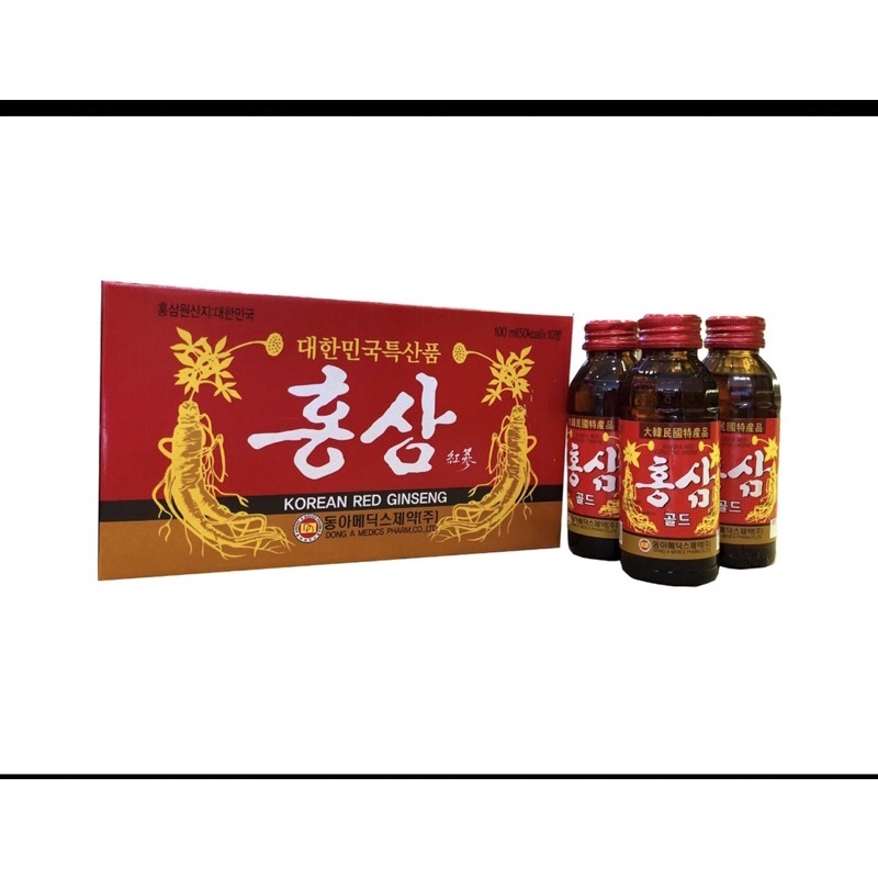 Nước Uống Hồng Sâm DongA Hàn Quốc (100mlx10 chai)