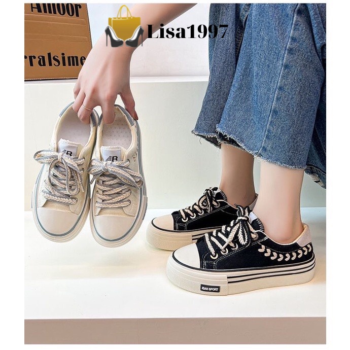 Giày canvas thể thao nam nữ hình bông lúa dễ đi dễ phối đồ