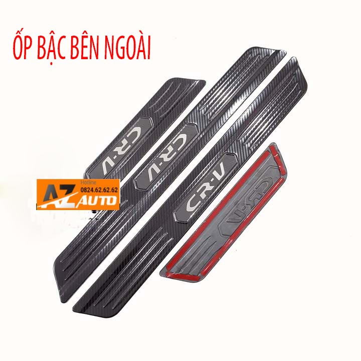 ỐP BẬC CỬA , NẸP BƯỚC CHÂN HONDA CRV 2018-2022 VÂN CARBON