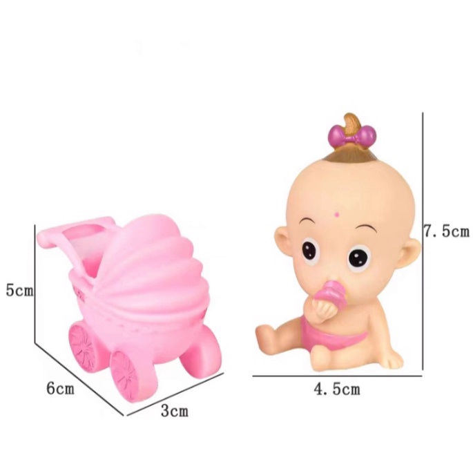 búp bê trang trí bánh kem [FREESHIP❤️] em bé thôi nôi đẩy xe