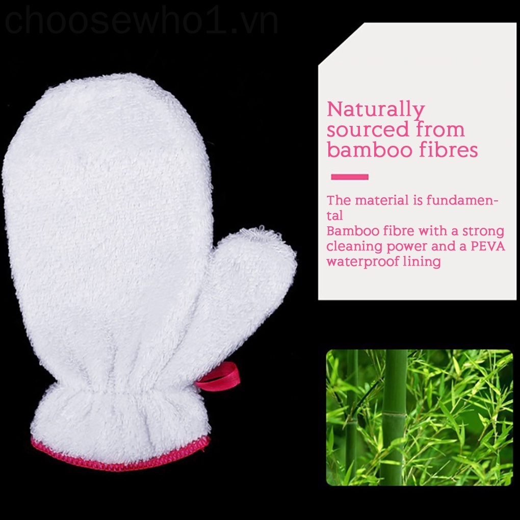 Set 2 Găng Tay Rửa Chén Bằng Sợi Tre Chống Thấm Nước / Dầu Mỡ Tiện Dụng Cho Nhà Bếp 1