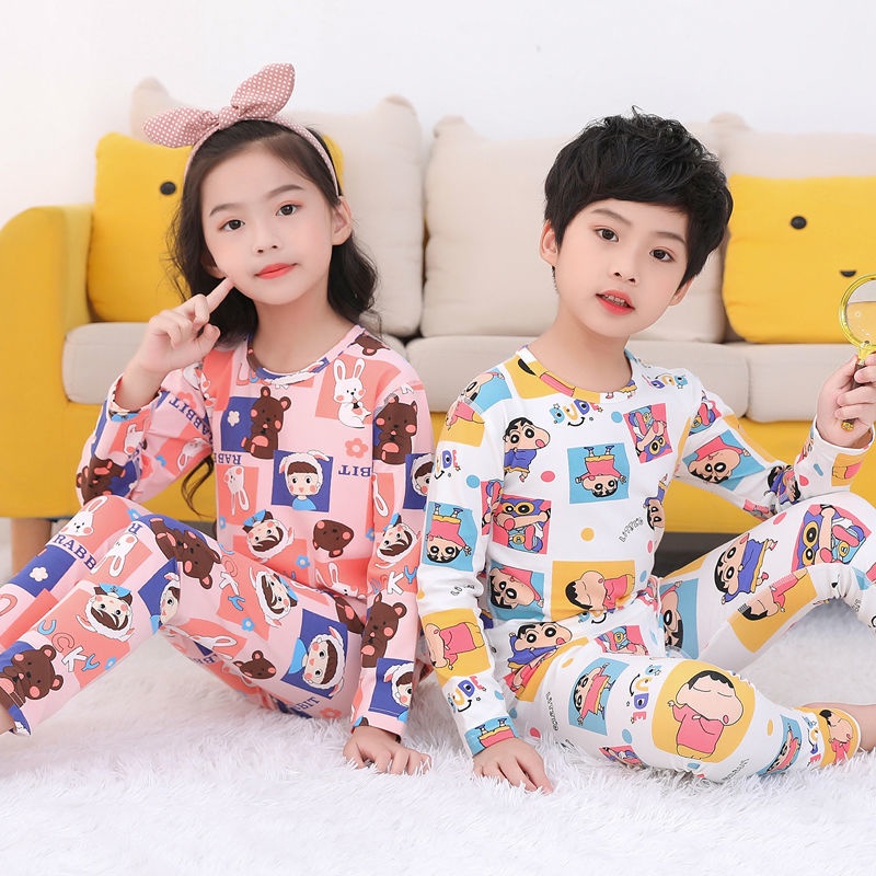 Bộ đồ ngủ vải Cotton thời trang mùa thu cho bé