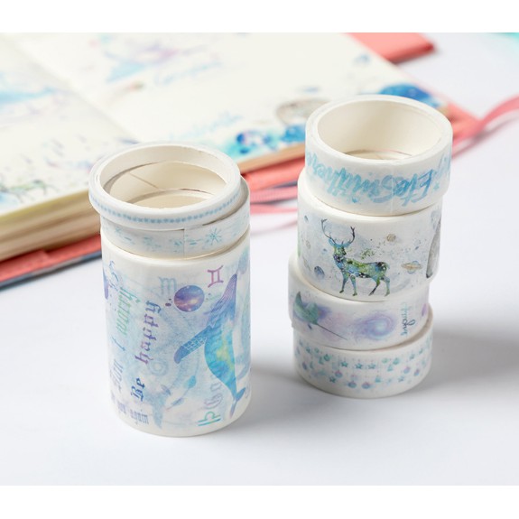 Set Washi - Winzige cuộn băng dính đáng yêu hỗ trợ trang trí DIY - Văn Phòng Phẩm Sáng Tạo