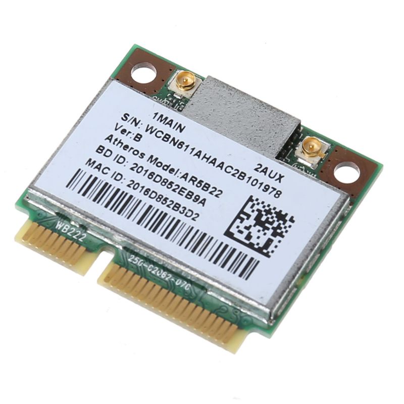 Thẻ Wifi BT4 0 AR9462 AR5B22 WB222 Mini PCIE WLAN Chuyên Dụng