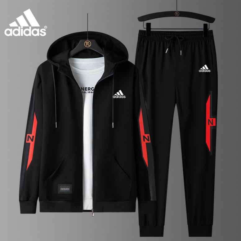 ADIDAS Bộ áo hoodie + quần dài thể thao thời trang cho nam L-8XL !