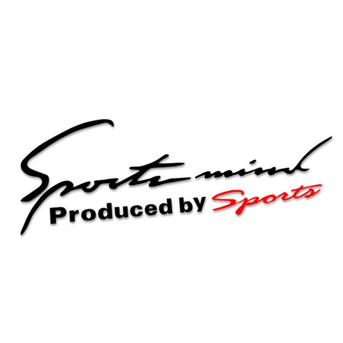 Tem dán Sport mind prodeced by Sports xe hơi ô tô đầy đủ màu sắc