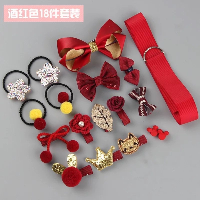 Set kẹp tóc 18 chi tiết cho bé siêu dễ thương