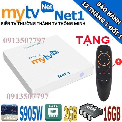 [Mã 159ELSALE hoàn 7% đơn 300K] Đầu box android tivi box mytv net ram 2g rom 16g tặng điều khiển tìm kiêm giọng nói