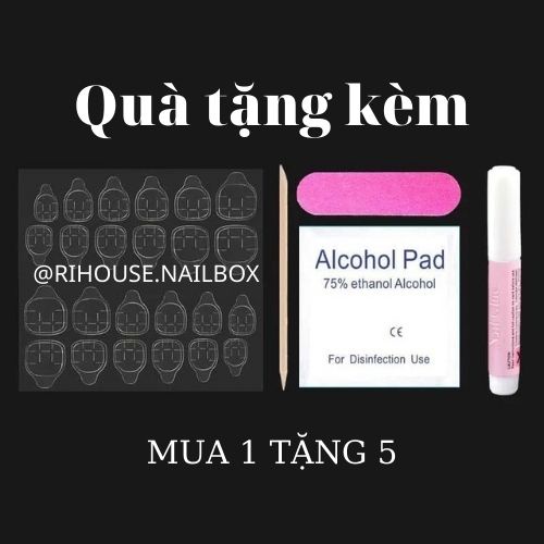 Set 24 Móng Tay Giả Trang Trí Nghệ Thuật