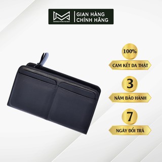 Ví nam da bò thật cao cấp mozado dáng ngang kích thước 22x12cm 3 ngăn lớn vb1900013