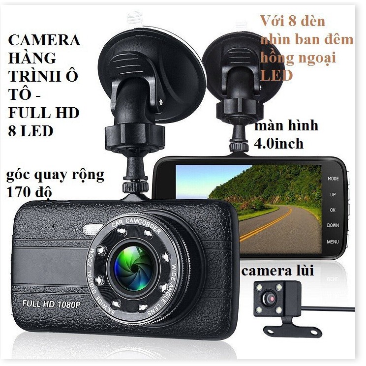 Camera Hành Trình Oto X004 Trước Và Sau Ultra HD 1296P | BigBuy360 - bigbuy360.vn
