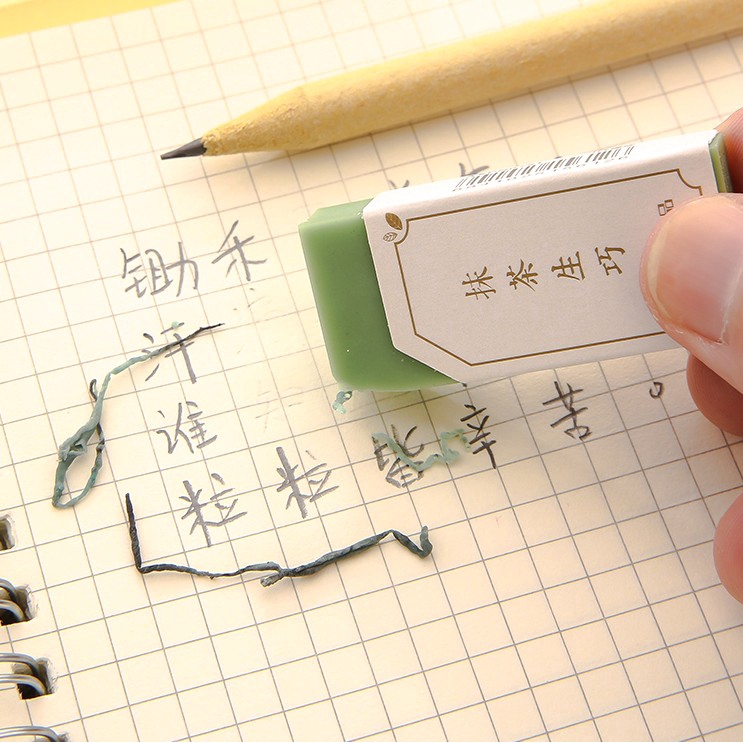 Gôm tẩy chì 4B trà xanh tiện dụng