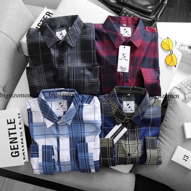 (Size 4XL - 8XL tới 130kg) ÁO SƠ MI NAM BIG SIZE
