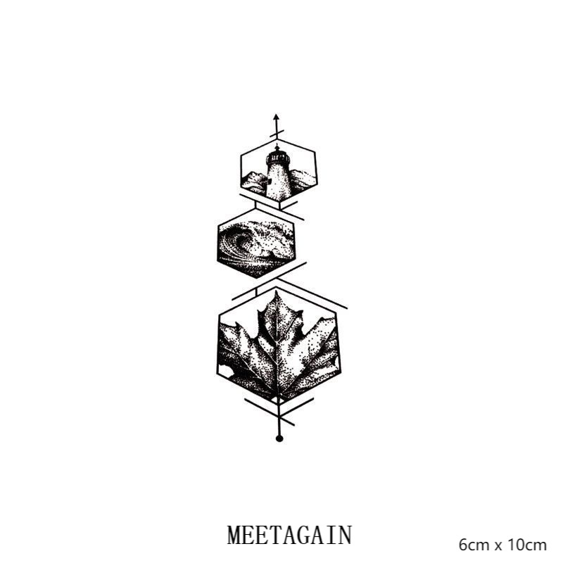 Hình xăm dán tạm thời chống thấm nước 6cm x 10cm có thể kéo dài 15 ngày kiểu dáng thời trang M-007