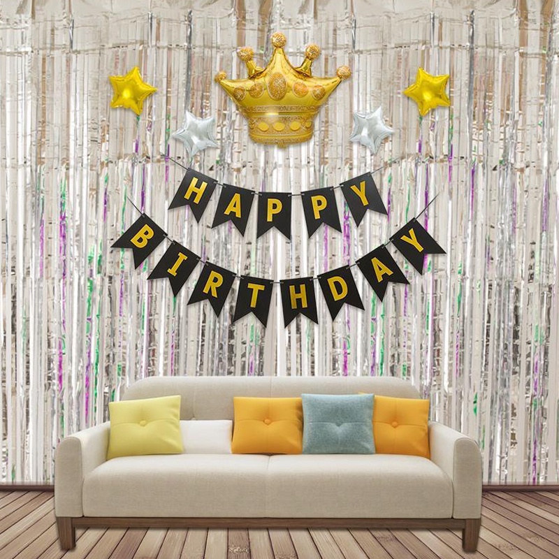 Rèm Tua Rua Hình Phi Hành Gia Bong Bóng Trang Trí Phông Nền Tiệc Sinh Nhật