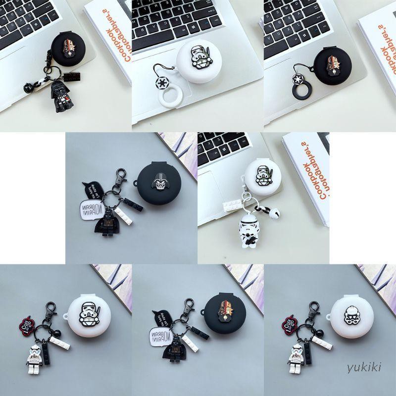 Vỏ bọc bảo vệ hộp đựng tai nghe bluetooth bằng silicon họa tiết phim hoạt hình có móc khóa búp bê cho OPPO Enco W31