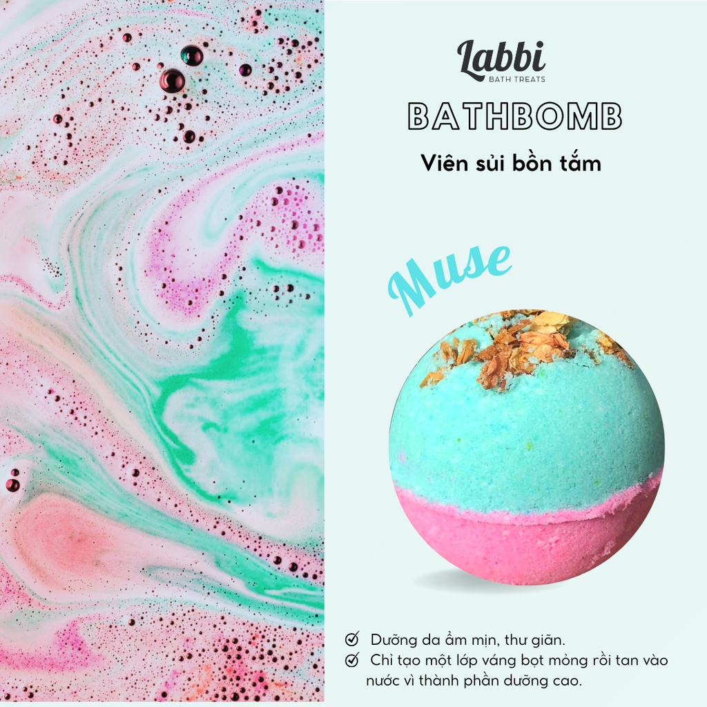MUSE [Labbi] Bath bomb / Viên sủi bồn tắm / Bom tắm