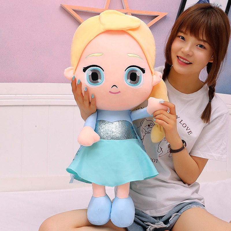 Búp bê nhồi bông hình công chúa Anna Elsa size 30/ 40cm