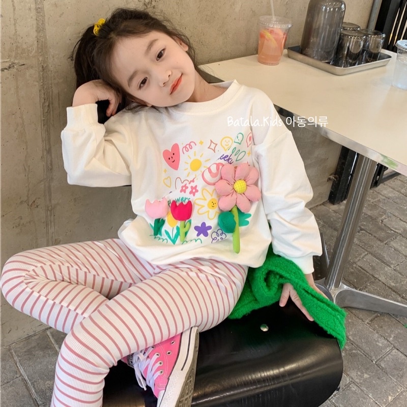 Quần legging bé gái Batala Kids legging dài bé gái mùa đông chất cotton siêu co dãn ôm phom cho bé từ 8-25kg LEGDAI11