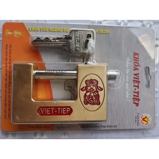 Ổ Khóa Việt Tiệp Cầu Ngang CN05204 Bằng Đồng Thần Tài (Chính Hãng)