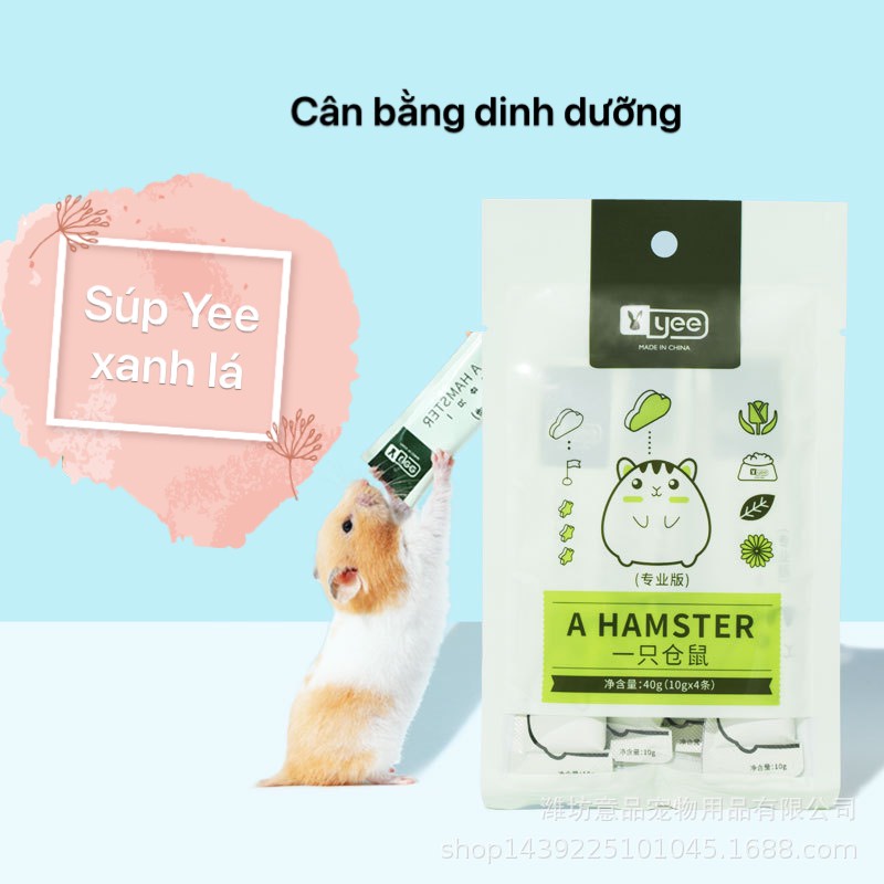 súp YEE dinh dưỡng mẫu xanh lá và xanh biển cho hamster, sóc, nhím,...