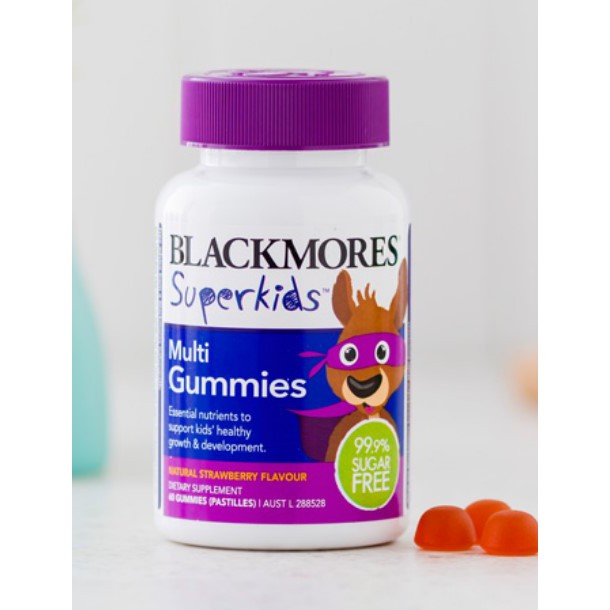 BILL ÚC - Blackmores Superkids Multi Gummies, kẹo dẻo vitamin tổng hợp 99.9% không đường rất tốt cho bé từ 2 tuổi
