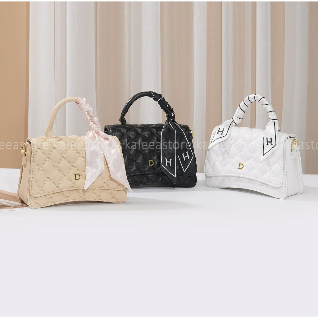 Túi Xách Nữ Đeo Chéo, Cầm Tay Kaleea X59 Ô Chám Size 22 Da Cao Cấp Sang Trọng