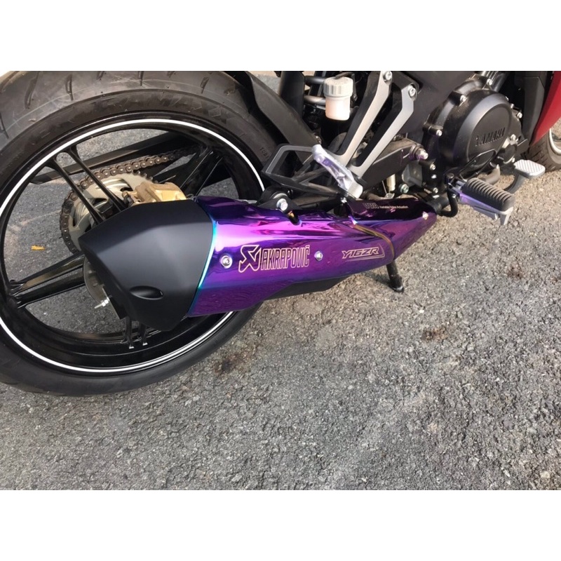 Che Pô inox lên màu xanh tím 7 màu Ex155cc đời 2021 - 2022