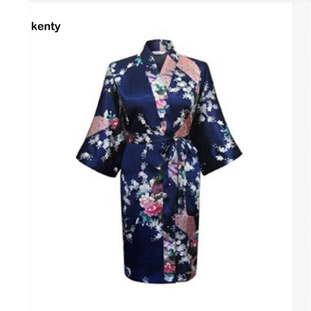 Áo Choàng Ngủ Dài Kiểu Dáng Kimono Dễ Thương Cho Bé Gái