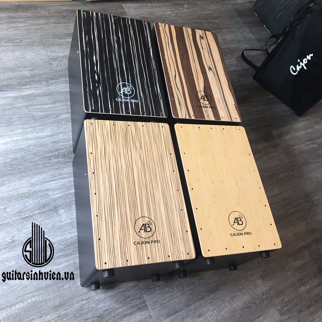 ( Sale 20%) Trống cajon AB tập chơi - Có bao đựng - Tặng miếng lót mông - Bảo hành 6 tháng