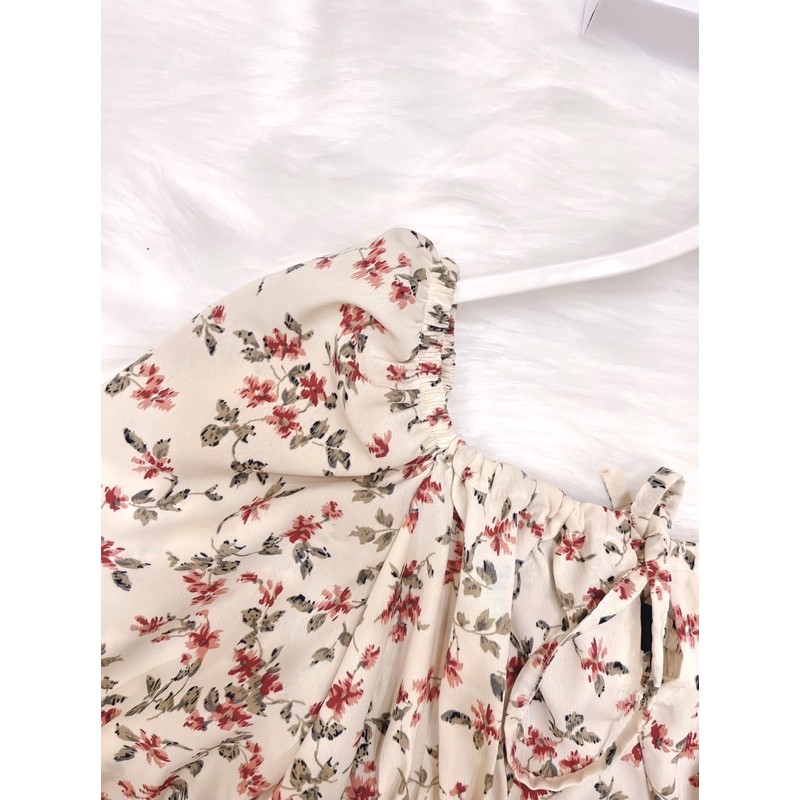 Áo hoa nhí vintage bo chun