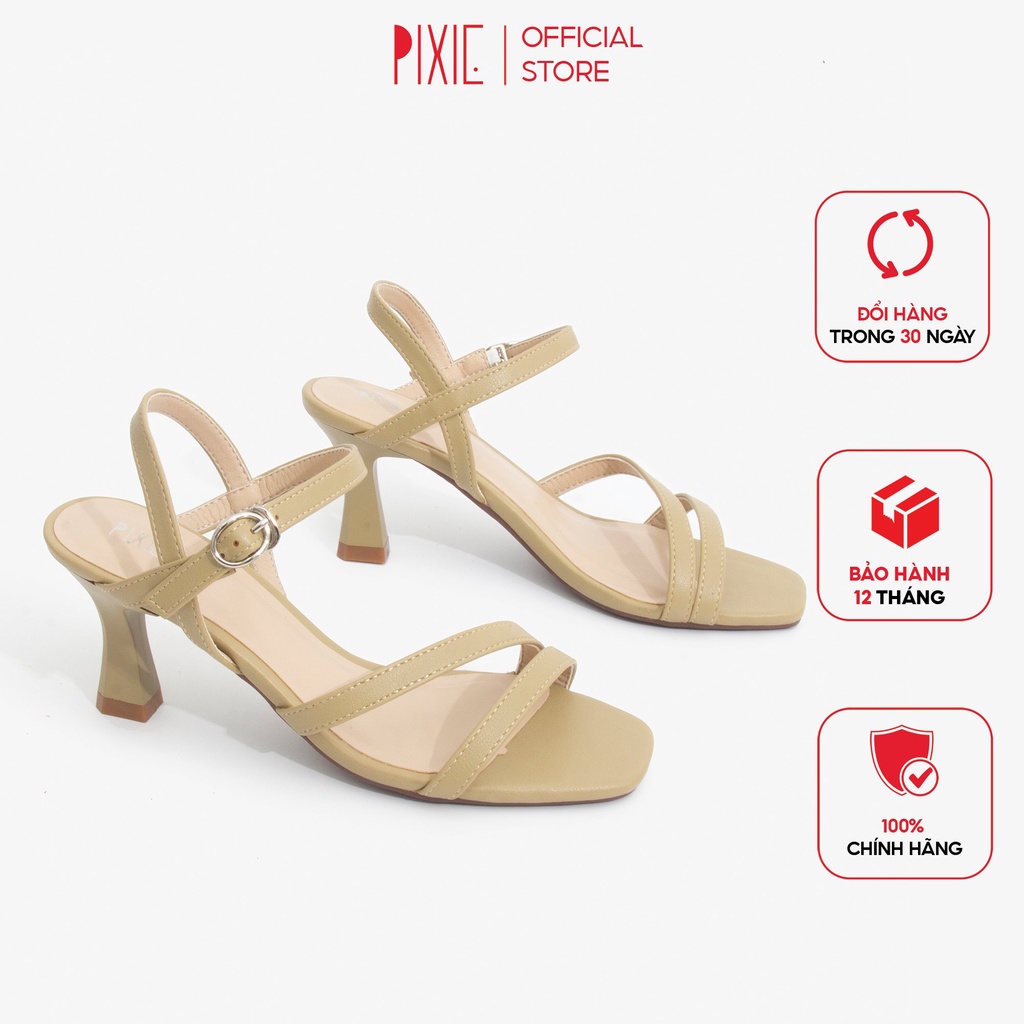 Giày Sandal Cao Gót 7cm Quai Mảnh Pixie X828