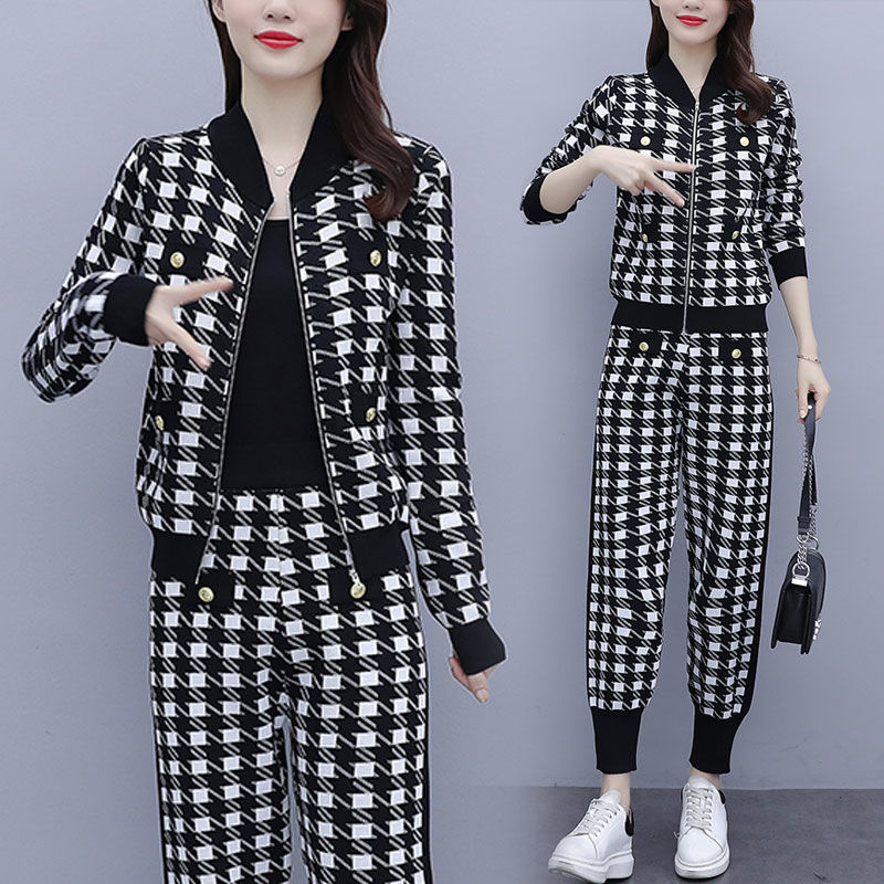 Set Quần Dài Và Áo Len Tay Dài Thời Trang Quyến Rũ Cho Nữ