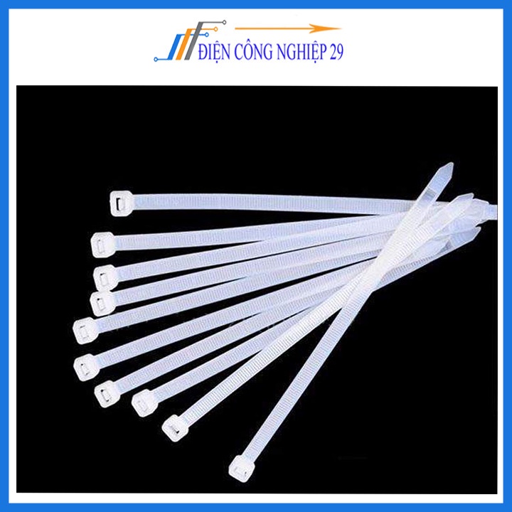 Gói 500 Dây Thít, Dây Buộc 4x200mm Trắng
