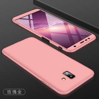 Ốp điện thoại nhựa PC cứng mặt nhám bảo vệ 360 độ màu trơn sang trọng cho Samsung Galaxy j6 Plus