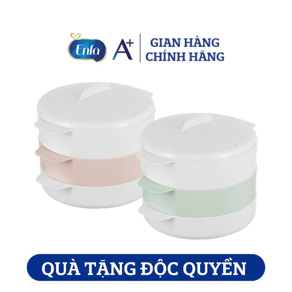 [Quà tặng Enfa] Xửng hấp 3 tầng (giao màu ngẫu nhiên)