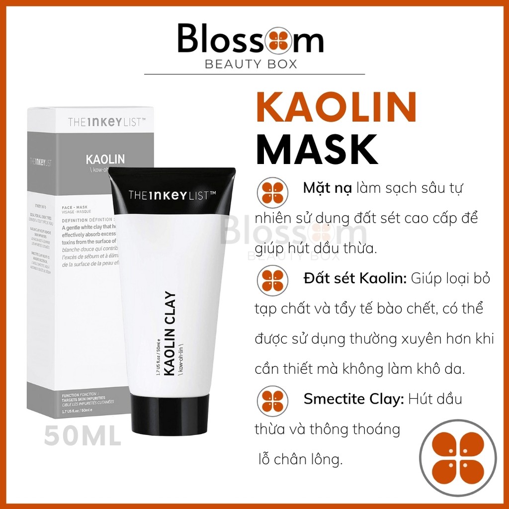 Mặt nạ đất sét KAOLIN MASK | The inkey list 50ml