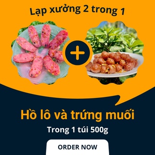 Lạp xưởng Hồ Lô Sả Ớt và Trứng Muối Cai Lậy The Calimart túi 0.5kg Thơm ngon đậm vị lạ miệng